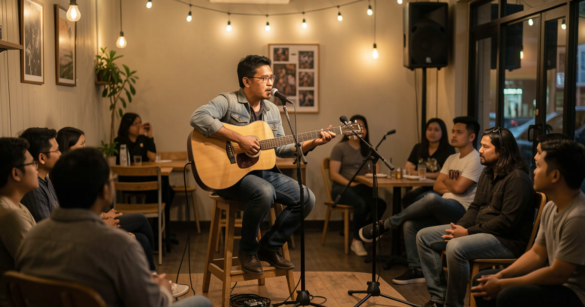Cafe acoustic Jakarta: panggung kecil untuk talenta yang belum terkenal — Musik